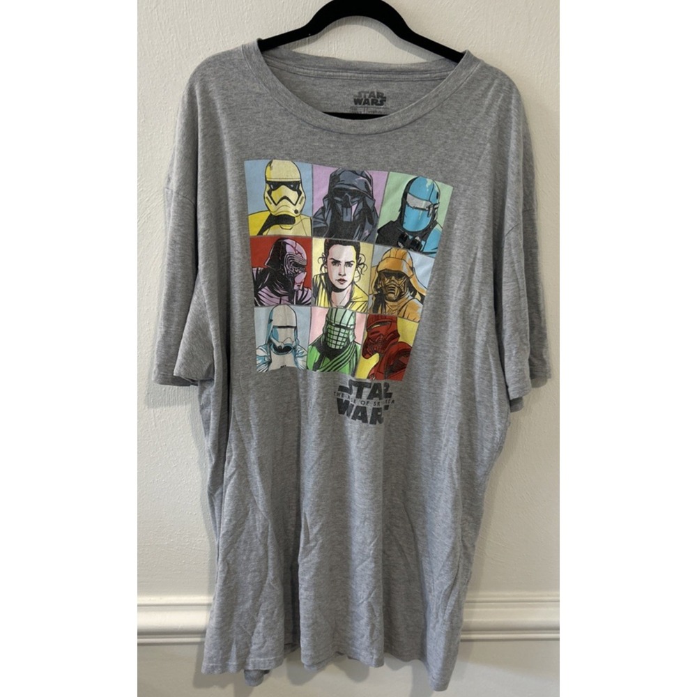 Star Wars The‎ Rise Of Skywalker Men's Big & Tall 2XLT Heather Gray T-Shirt